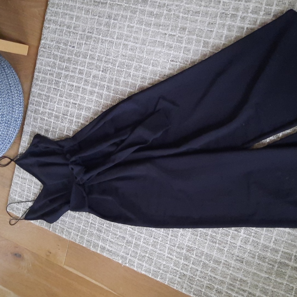 Free Press Spaghetti Strap Wide Leg Black Jumpsuit XS